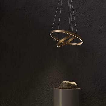 Lustră LED Rim alamă Maytoni, D80, 88W
