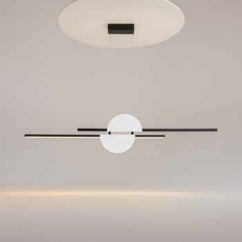 Pendul LED Skyline negru Maytoni, H204, 26W, white