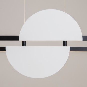 Pendul LED Skyline negru Maytoni, H204, 26W, white