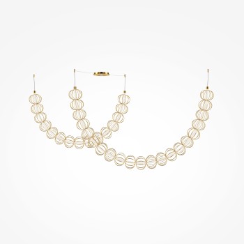 Lustră LED Golden Cage auriu Maytoni, H184, 107W