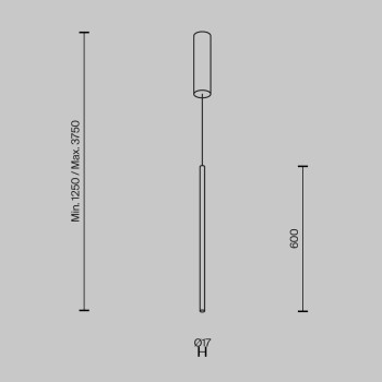 Pendul LED Halo negru Maytoni, D2, 11W