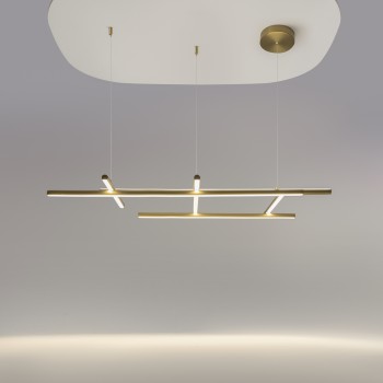 Lustră LED Radiance auriu Maytoni, H312, 80W