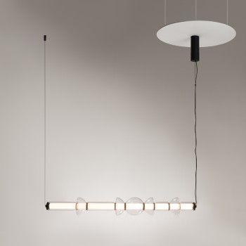 Pendul LED Cosmo negru Maytoni, H138, 39W