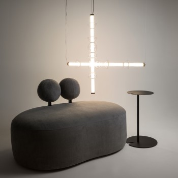 Pendul LED Cosmo negru Maytoni, H138, 39W