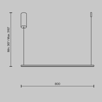 Pendul LED Halo alamă Maytoni, H317, 10W
