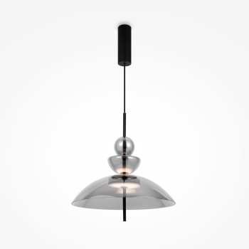 Pendul LED Bangkok negru Maytoni, D40, 12W, smoky