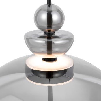 Pendul LED Bangkok negru Maytoni, D40, 12W, smoky