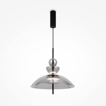 Pendul LED Bangkok negru Maytoni, D40, 12W, smoky