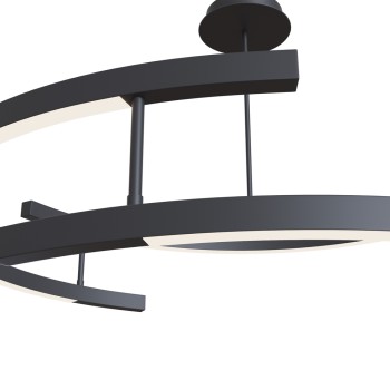 Lustră LED Line negru Maytoni, D83, 52W