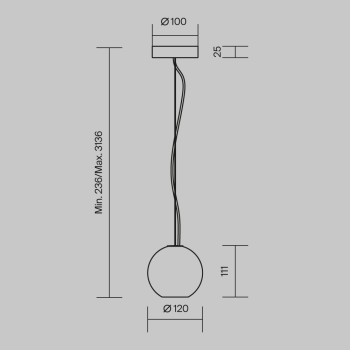 Pendul Basic Texture alb Maytoni, D12, 1xGU10