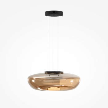 Pendul LED Bassa negru Maytoni, D45, 20W, olive