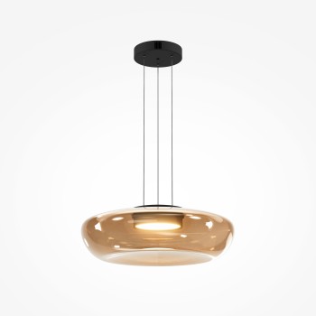 Pendul LED Bassa negru Maytoni, D45, 20W, olive