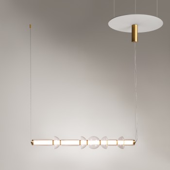 Pendul LED Cosmo alamă Maytoni, H138, 39W
