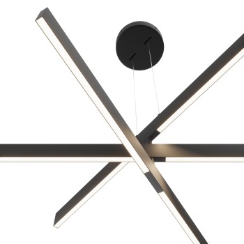 Lustră LED Origami negru Maytoni, H19, 46W