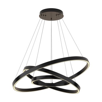 Lustră LED Rim negru Maytoni, D80, 115W