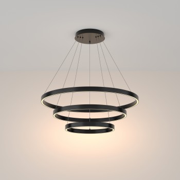Lustră LED Rim negru Maytoni, D80, 115W