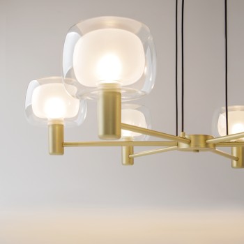 Lustră modernă Vision auriu Maytoni, D96, 6xE14