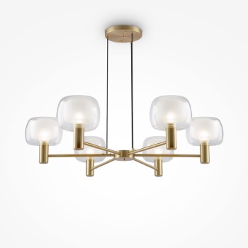 Lustră modernă Vision auriu Maytoni, D96, 6xE14