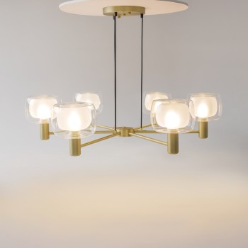 Lustră modernă Vision auriu Maytoni, D96, 6xE14