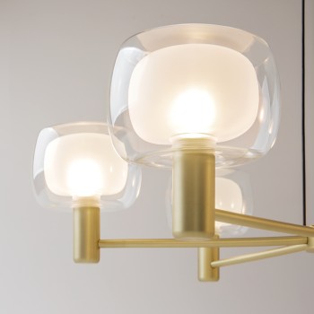 Lustră modernă Vision auriu Maytoni, D96, 6xE14