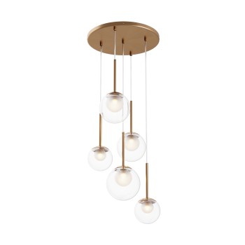 Lustră modernă Basic form auriu Maytoni, D45, 5xG9