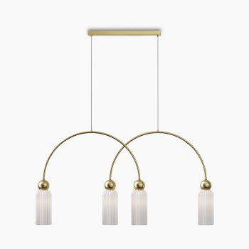 Lustră modernă Antic auriu Maytoni, H60, 4xE14, white