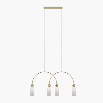 Lustră modernă Antic auriu Maytoni, H60, 4xE14, white