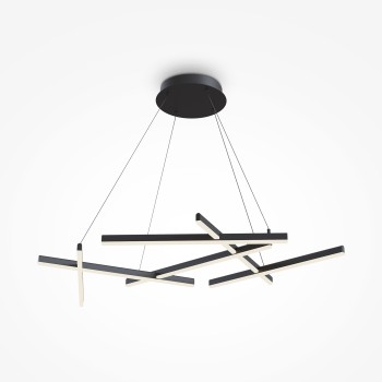Lustră LED Line negru Maytoni, H120, 79W