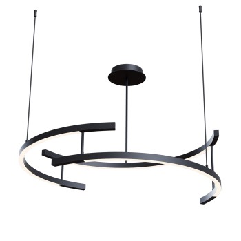 Lustră LED Line negru Maytoni, D83, 52W