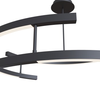 Lustră LED Line negru Maytoni, D83, 52W