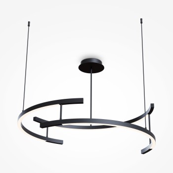 Lustră LED Line negru Maytoni, D83, 52W