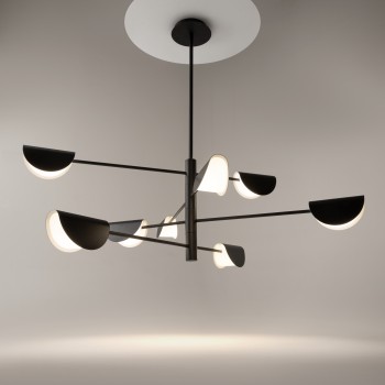 Lustră modernă Mollis negru Maytoni, 8xG9