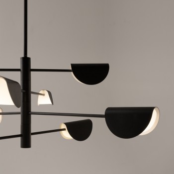 Lustră modernă Mollis negru Maytoni, 8xG9