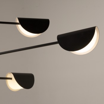 Lustră modernă Mollis negru Maytoni, 8xG9