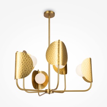 Lustră modernă Tropic alamă Maytoni, H85, 6xG9
