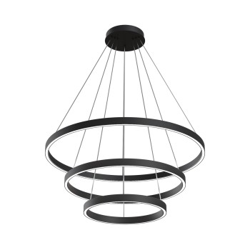 Lustră LED Rim negru Maytoni, D80, 115W