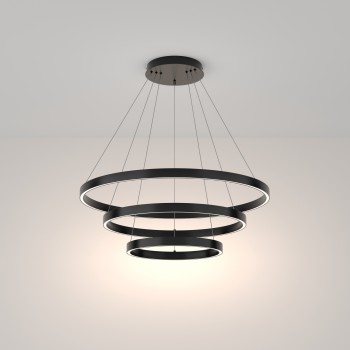 Lustră LED Rim negru Maytoni, D80, 115W