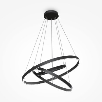 Lustră LED Rim negru Maytoni, D80, 115W