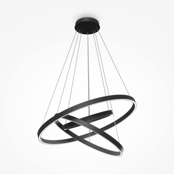 Lustră LED Rim negru Maytoni, D80, 115W