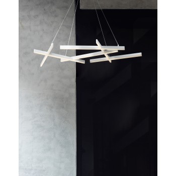 Lustră LED Line alb Maytoni, H101, 79W
