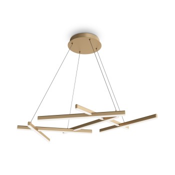 Lustră LED Line auriu Maytoni, H6, 75W
