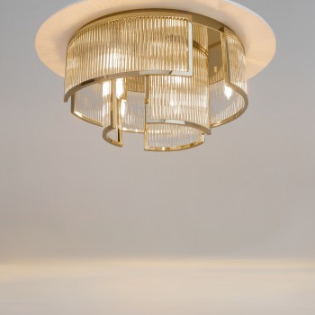 Plafonieră Frame auriu Maytoni, D55, 6xE14