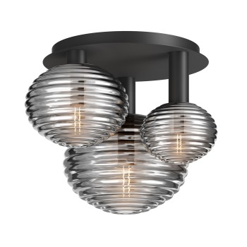Plafonieră Reels negru Maytoni, H38, 3xE14