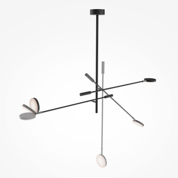Plafonieră LED Fad negru Maytoni, H100, 15W