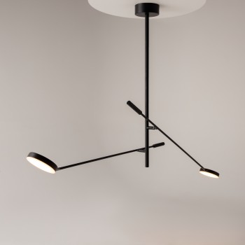 Plafonieră LED Fad negru Maytoni, H100, 15W