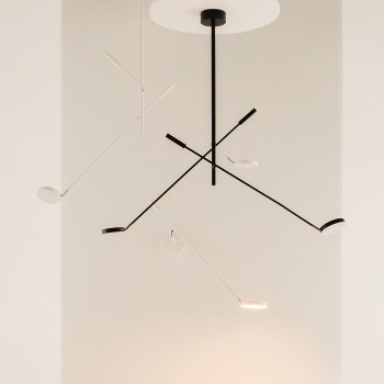Plafonieră LED Fad negru Maytoni, H100, 15W