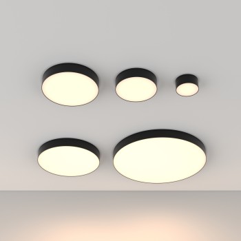 Plafonieră LED Zon negru Maytoni, D30, 36W