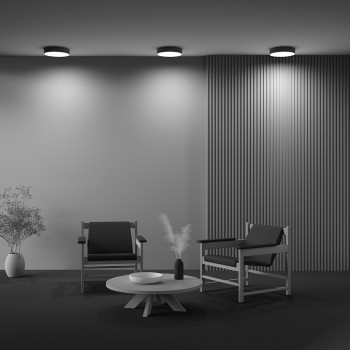 Plafonieră LED Zon negru Maytoni, D30, 36W