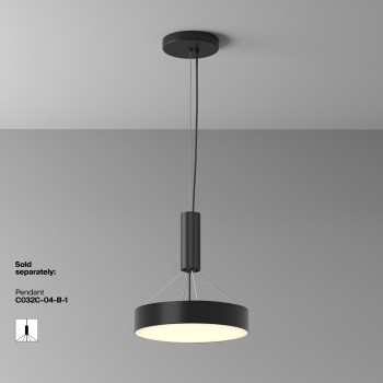 Plafonieră LED Zon negru Maytoni, D30, 36W