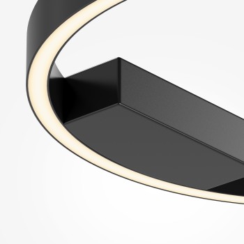 Plafonieră LED Rim negru Maytoni, D40, 24W